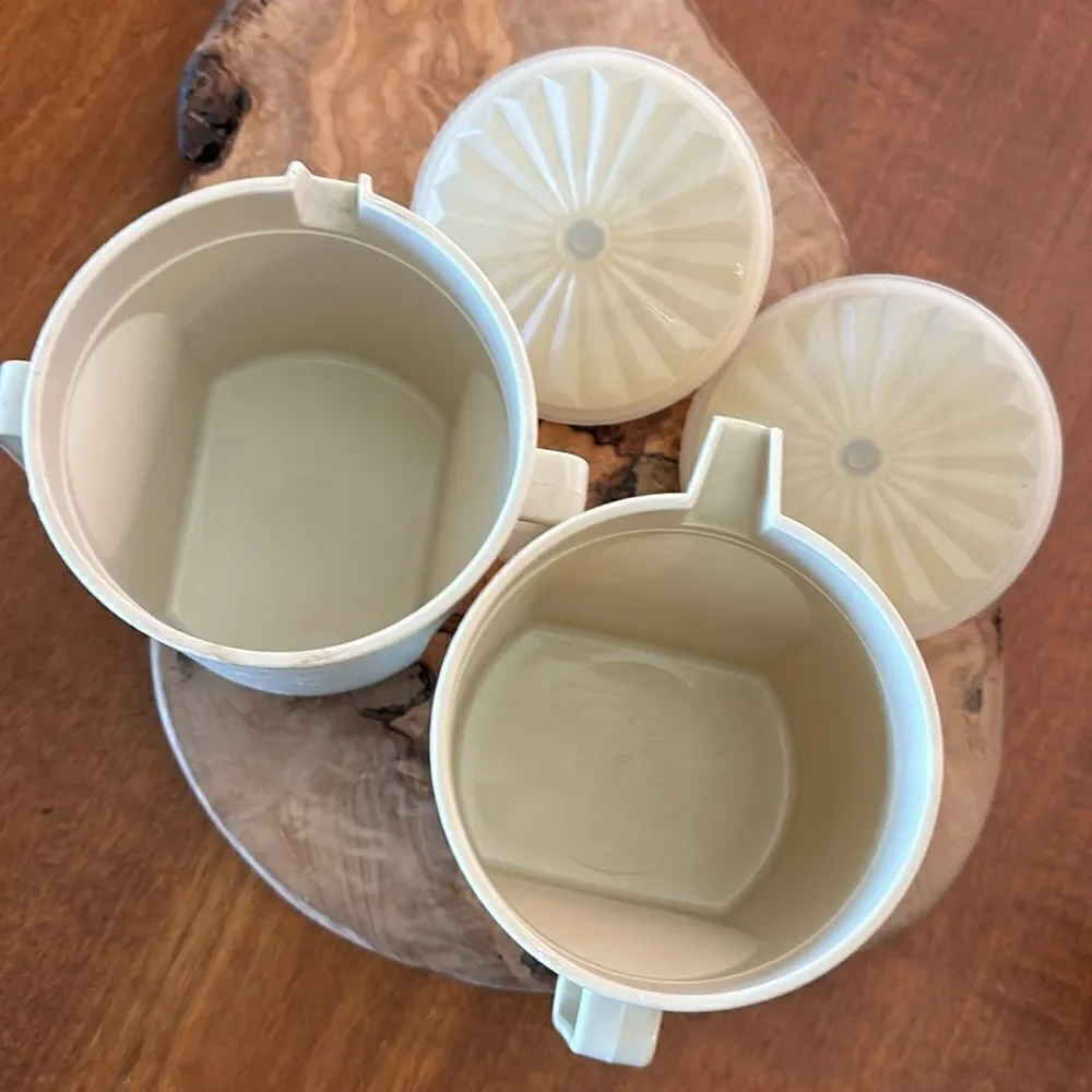Vintage Tupperware Push Button Creamer & Sugar Set
